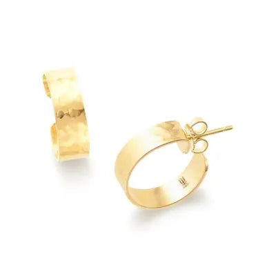 Hammered Simplicity Hoops