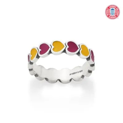 Enamel Arizona State University Connected Hearts Ring
