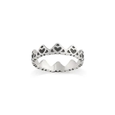 Lacy Heart Crown Ring