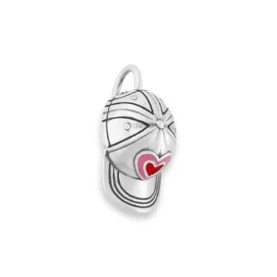 Enamel Heart Ball Cap Charm