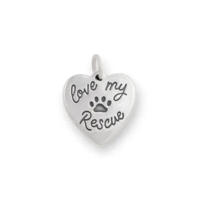 Love My Rescue Heart Charm