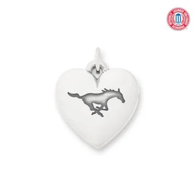 Southern Methodist University Classic Heart Charm
