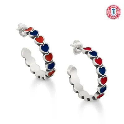 Enamel The University of Arizona Connected Hearts Hoop Earrings