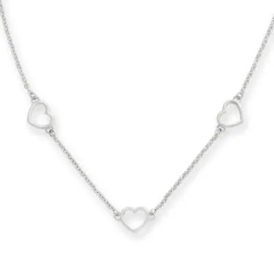 Heart Station Charm Holder Necklace
