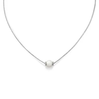 Beaded Cultured Pearl Slider Necklace