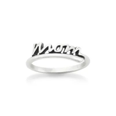 "Mom" Script Ring
