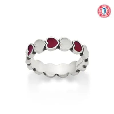 Enamel Texas A&M University Connected Hearts Ring