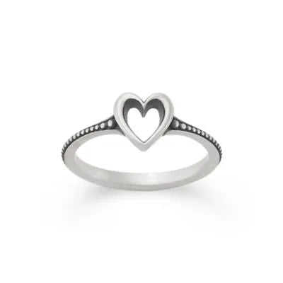 Delicate Heart Beaded Ring