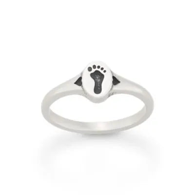 Footprint and Hearts Ring